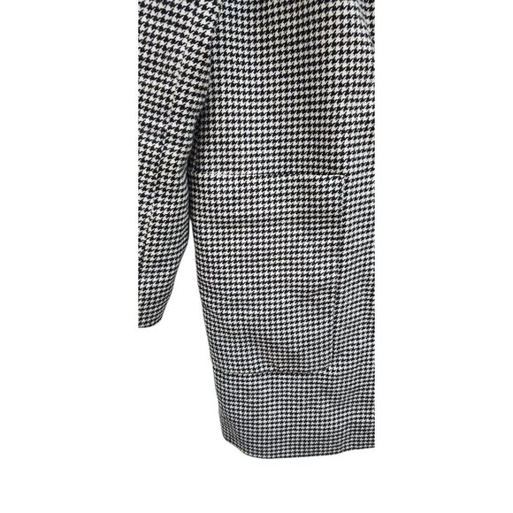 ZARA Houndstooth Tweed Frayed Jacket Blazer Coat - Size S - Black & White Check - Picture 5 of 16